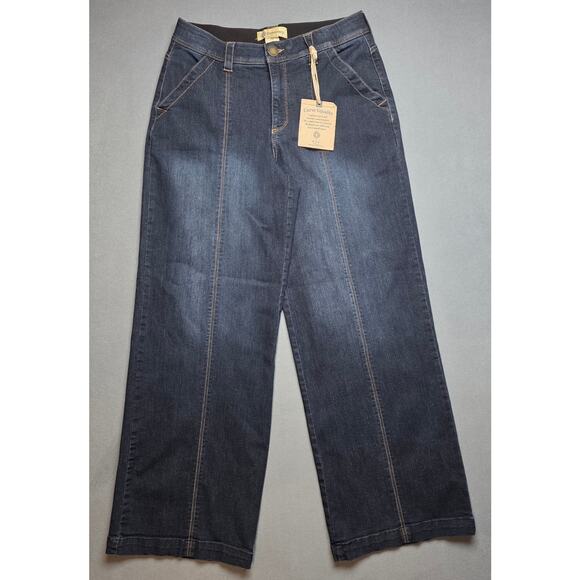 Democracy Ab Technology Booty Lift Jeans High Rise Wide Leg Stretch Sz 12 NWT - Picture 1 of 9